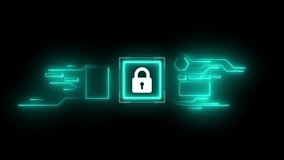 Neon Teal Digital Lock Icon on Futuristic Circuit Board Background security technology - Powered by Shutterstock - Get 15% off with code: PIKWIZARD15