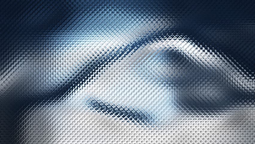 Metallic blue glass pattern creating a dynamic and abstract looped background.