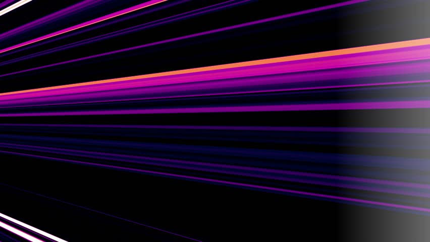 Neon trails flying away moving super fast seamless technology background. 