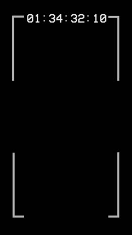 Vertical 9:16 cctv security camera screen with vhs noise, frame, and running timecode. For surveillance, found footage, or suspense scenes