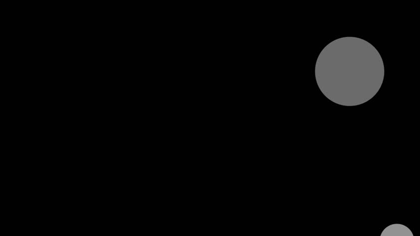 Abstract animation of white and gray bokeh circles floating on black background. For creating dreamy, soft, or atmospheric visuals