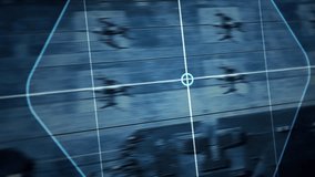 Scanner is looking for position of base used for military mission. Scanner has found army mission base. Futuristic scanner has detected helicopters used on a mission at military base. - Powered by Shutterstock - Get 15% off with code: PIKWIZARD15