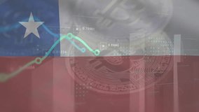 Bitcoin, Transaction data on the Chile flag background. Bitcoin background. Bitcoin investment and trading by individuals and organizations in Chile and around the world - Powered by Shutterstock - Get 15% off with code: PIKWIZARD15