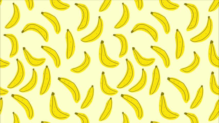 Bright banana pattern on a pale yellow background creates a cheerful, playful visual ideal for food, decor, or design projects. Perfect for patterns, wallpapers, packaging, and colorful branding.