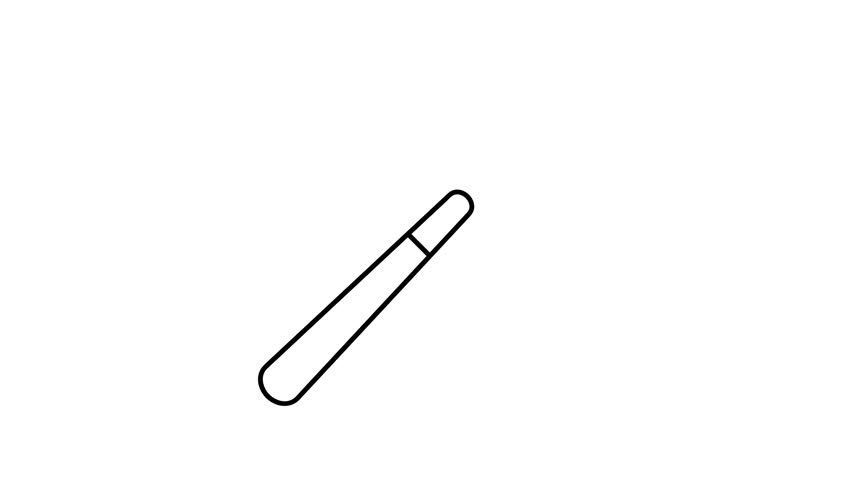 Magic wand outline icon animation, magic wand concept on a white background