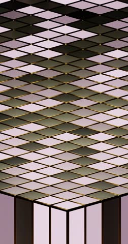 Elegant 3D render showing glossy metallic cubes with golden borders arranged in a structured pyramid pattern. Abstract geometric background symbolizing modern technology, architecture