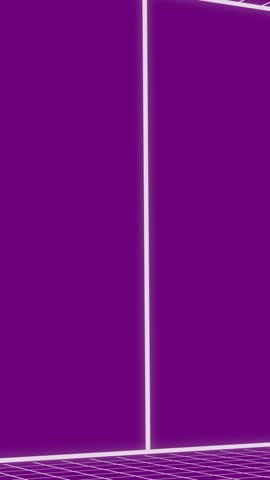 Animation of texts and pictures in rectangle with falling binary codes over purple background. Digitally generated, hologram, illustration, coding, computer language, abstract and technology concept.