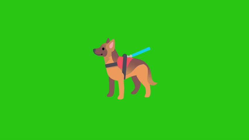 Cartoon german shepherd dog playfully wielding a blue lightsaber, isolated image.