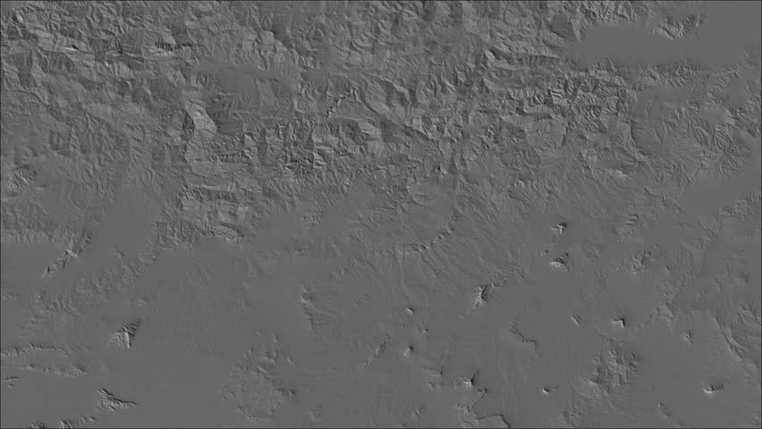 Souk Ahras - province of Algeria, extruded. Grayscale map