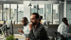 Diverse business people in a modern workspace collaborating on analytics and forecasting. Professional staff focuses on performance metrics, projections and development goals. Camera B. - Powered by Shutterstock - Get 15% off with code: PIKWIZARD15