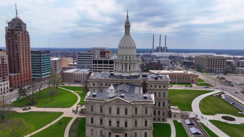 Michigan State Capitol is the legislative government of Michigan State, at 100 N Capitol Ave, Lansing, Michigan MI, USA. 