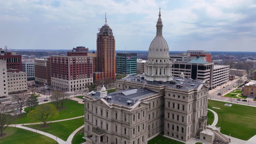 Michigan State Capitol is the legislative government of Michigan State, at 100 N Capitol Ave, Lansing, Michigan MI, USA. 