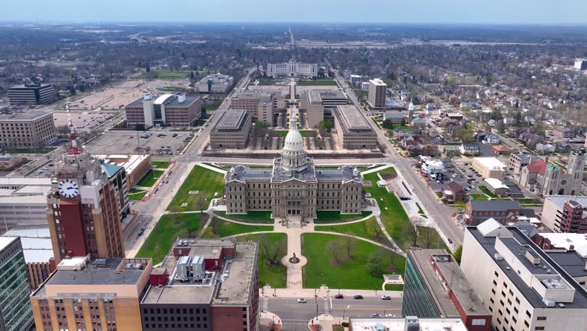 Michigan State Capitol is the legislative government of Michigan State, at 100 N Capitol Ave, Lansing, Michigan MI, USA. 