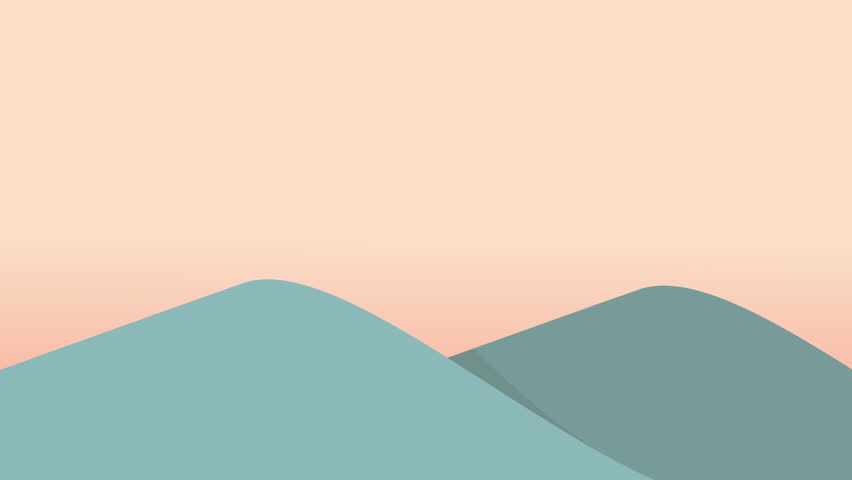 Cheerful cute spring video with mountain, blossom flowers, and sun