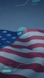 Animation of padlock and data processing over flag of united states of america. Global computing, digital interface and data processing concept digitally generated video. - Powered by Shutterstock - Get 15% off with code: PIKWIZARD15
