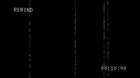 Retro VHS rewind effect with vertical static lines and digital timer display, vintage analog video glitch on transparent background. 4K video
 - Powered by Shutterstock - Get 15% off with code: PIKWIZARD15