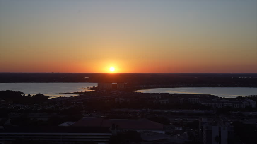 A stunning sunset view over Orlando