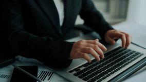 Professional Business Person Engaged in Data Visualization on Laptop with Digital Graphs and Analytics Overlays. Asymptotic smart data analytic. - Powered by Shutterstock - Get 15% off with code: PIKWIZARD15