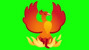  Phoenix emoji on green screen. Symbolic or rebirth, transformation or second chances. - Powered by Shutterstock - Get 15% off with code: PIKWIZARD15