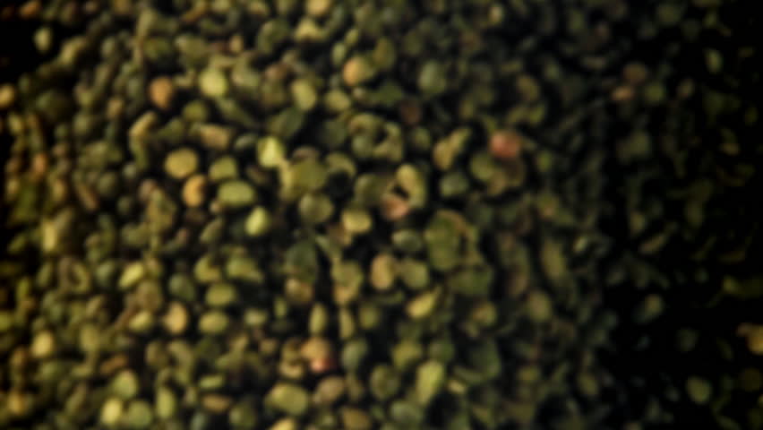 Green peas fly and fall. Filmed on a high-speed camera at 1000 fps. High quality FullHD footage