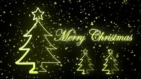 Merry Christmas Animation with christmas tree, glowing particles 4k animation. - Powered by Shutterstock - Get 15% off with code: PIKWIZARD15