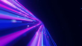 Big data light speed direct flow to infinity. Abstract digital data stream of quantum computing. Cyberspace of qubit trails. Modern tech information transmission. - Powered by Shutterstock - Get 15% off with code: PIKWIZARD15