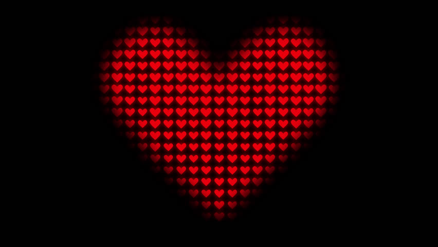 Alpha Channel Small Hearts Mosaic Big Heart.