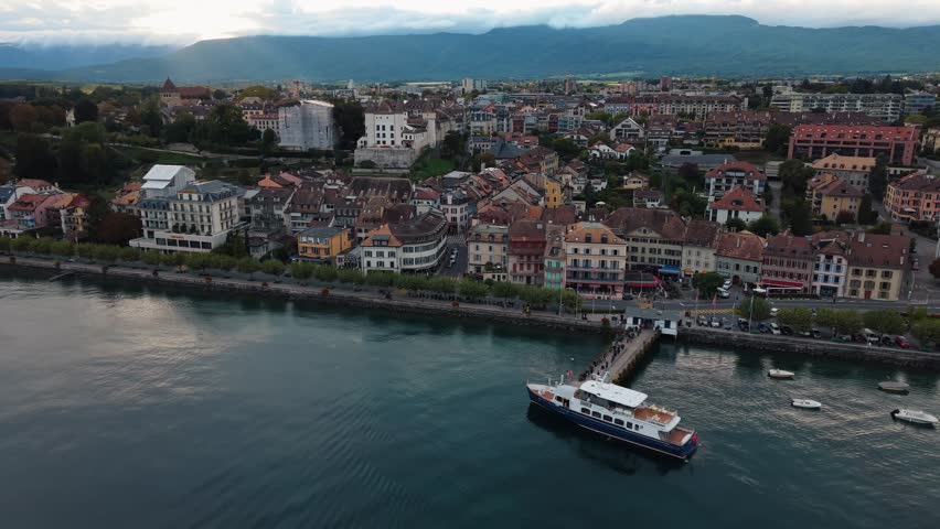 Aerial view of Lake Geneva