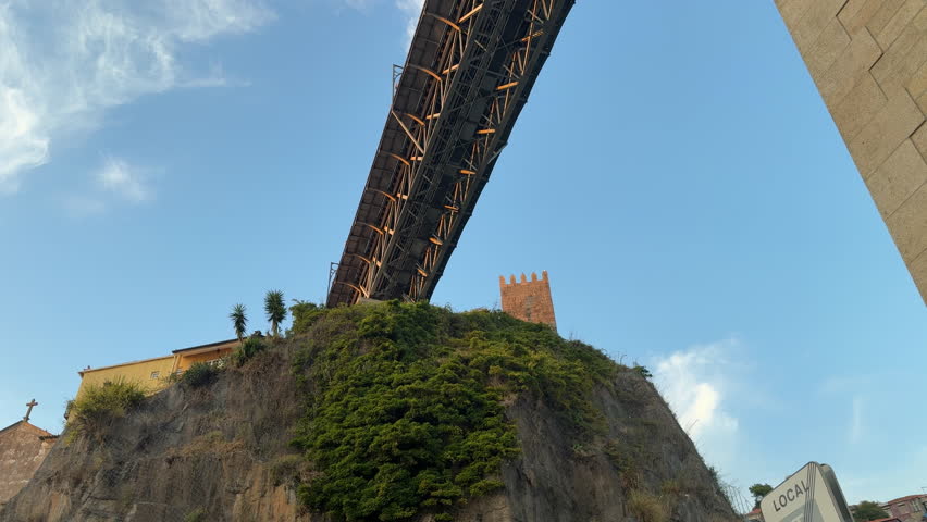 Full pan left to right of the Dom Luis Bridge
