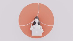 Modern 3D animation of otolaryngologist doctor with laptop, ear and nose symbols, representing ENT medicine, hearing care, sinus treatment, medical technology, healthcare innovation, diagnostics and c - Powered by Shutterstock - Get 15% off with code: PIKWIZARD15