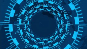 Futuristic Blue Digital Interface with Circular Patterns and World Map - Powered by Shutterstock - Get 15% off with code: PIKWIZARD15