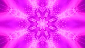 An abstract 3d looping neon gradient purple infinite kaleidoscope tunnel with a central geometric pattern - Powered by Shutterstock - Get 15% off with code: PIKWIZARD15