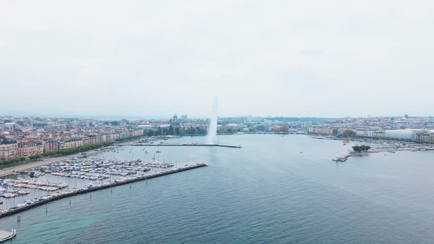 Aerial view of the iconic Jet d