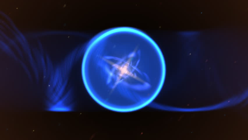 Blue Neon Orb Energy Swirl Abstract Motion Background. Vivid blue neon orb glows against a dark, smoky background, suggesting energy and motion. - Powered by Shutterstock - Get 15% off with code: PIKWIZARD15