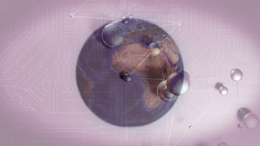 Fading 3D globe initiating nodes appearing, linking lines, blue arcs representing data flow. Technology, connectivity, digital, innovation, network, cyberspace, globalization - Powered by Shutterstock - Get 15% off with code: PIKWIZARD15