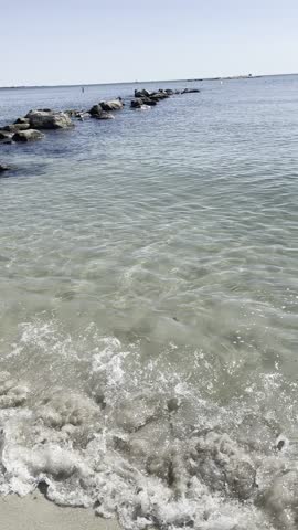 Serene ocean video, filmed at Eastern Point Beach in CT, USA