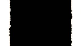 White torn paper edge transition animation with rolling effect open and close moving vertical make side frame on black background and green screen. 4K ripped paper animated for transitions and frame. - Powered by Shutterstock - Get 15% off with code: PIKWIZARD15
