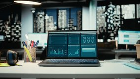 Empty business space at midnight showcasing data reports and analytics, city lights at night in the company boardroom. Modern workspace with financial projections graphs for management. - Powered by Shutterstock - Get 15% off with code: PIKWIZARD15