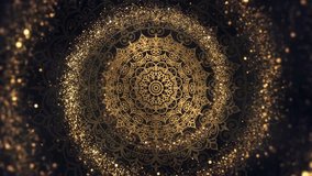 Islamic background features golden lights, bokeh, and mandala designs with elegant patterns for festive celebrations. - Powered by Shutterstock - Get 15% off with code: PIKWIZARD15