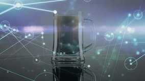 Faint glowing nodes appearing around glass stein, pulsing network web visualizing data insights. Technology, innovation, digital, connectivity, futuristic, modern, abstract - Powered by Shutterstock - Get 15% off with code: PIKWIZARD15