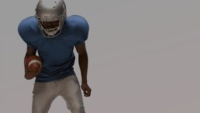 Ball carrier shuffling amid defender charge, stiff-arming tackle under digital technology overlay. Athlete, sports, action, digital, technology, motion, competition - Powered by Shutterstock - Get 15% off with code: PIKWIZARD15