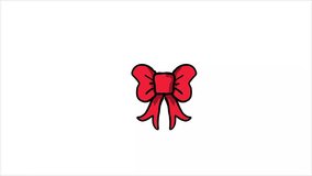 A simple animated red bow wiggles gently on a clean white background, perfect for holidays.	 - Powered by Shutterstock - Get 15% off with code: PIKWIZARD15