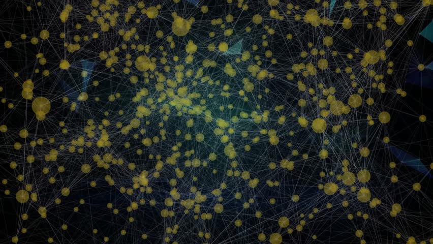 Appearing yellow nodes linking with blue mesh and forming rotating data globe showing connectivity. Digital network, data visualization, cyber sphere, technological fusion, abstract technology - Powered by Shutterstock - Get 15% off with code: PIKWIZARD15