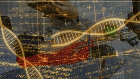 Scientist swiping pad placing sphere on lab robot hand and DNA holograms morphing for DNA analysis. Biotechnology, innovation, futuristic, digital, precision, research, data - Powered by Shutterstock - Get 15% off with code: PIKWIZARD15