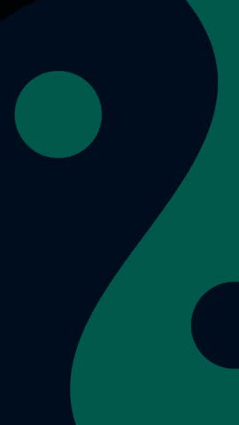 Animation of ying yang icons over black background. Health, fitness and digital interface concept digitally generated video.