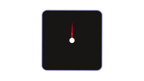 Modern clockface animation with simple design for time management and punctuality visuals. Animated clock minimalist design black background green accent red hand time lapse loop. - Powered by Shutterstock - Get 15% off with code: PIKWIZARD15
