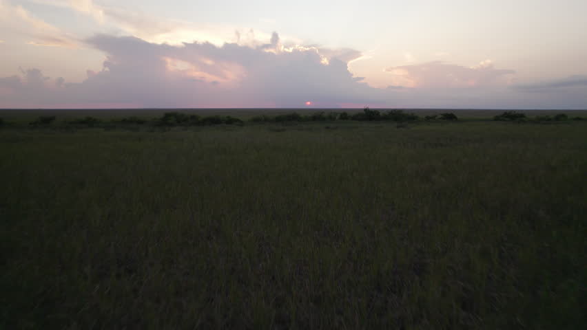 Everglades Sawgrass Wetland Slough Marsh Sunset Aerial