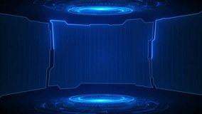 Futuristic HUD video Digital technology. Hud interface Futuristic technology concept, Hologram, Sci-fi, Technology Hologram VHS Noise. HUD GUI land scape circle spinning cyberspace circuit board Cloud - Powered by Shutterstock - Get 15% off with code: PIKWIZARD15