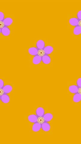 Animation of illustration of happy gay male parents and son, with purple flowers on orange. family, togetherness and celebration concept digitally generated video.