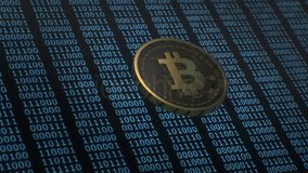 Futurist Digital Currency, Cryptocurrency, background, Shiny golden physical cryptocurrencies Bitcoin symbol . Bitcoin Crypto Fall 4K Stock Video.	 - Powered by Shutterstock - Get 15% off with code: PIKWIZARD15